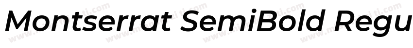 Montserrat SemiBold Regular字体转换